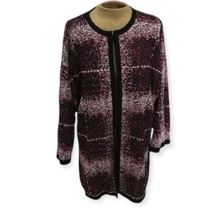 Misook Rib-Knit Cardigan